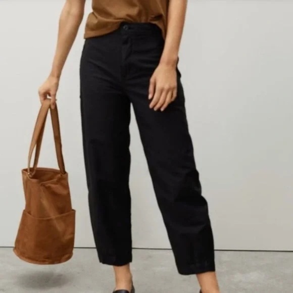 Everlane Pants - Everlane Women’s Black Dark Charcoal Baggy Wide Leg Pants Trousers Size 26